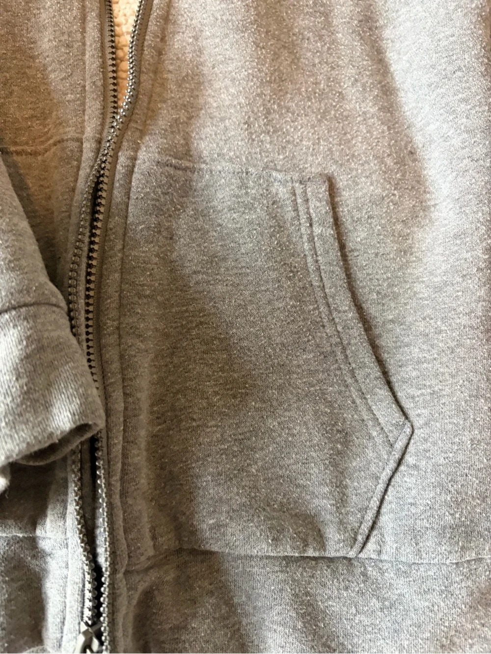 Old Navy Kids Gray Hooded Sherpa Zip-Up Jacket